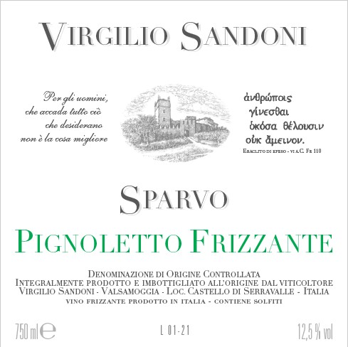 SPARVO - PIGNOLETTO FRIZZANTE 2021